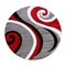 Flash Furniture Red 4' x 4' Modern Plush Abstract Area Rug KP-RG952-44-RD-GG - alternate 2